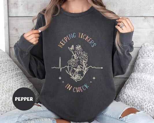 Cardiologist Comfort Colors Sweatshirt, Cardiac Sonographer, Cardiac Nurse, CVICU Gift Womenswear Everyday T-Shirts, Hoodie