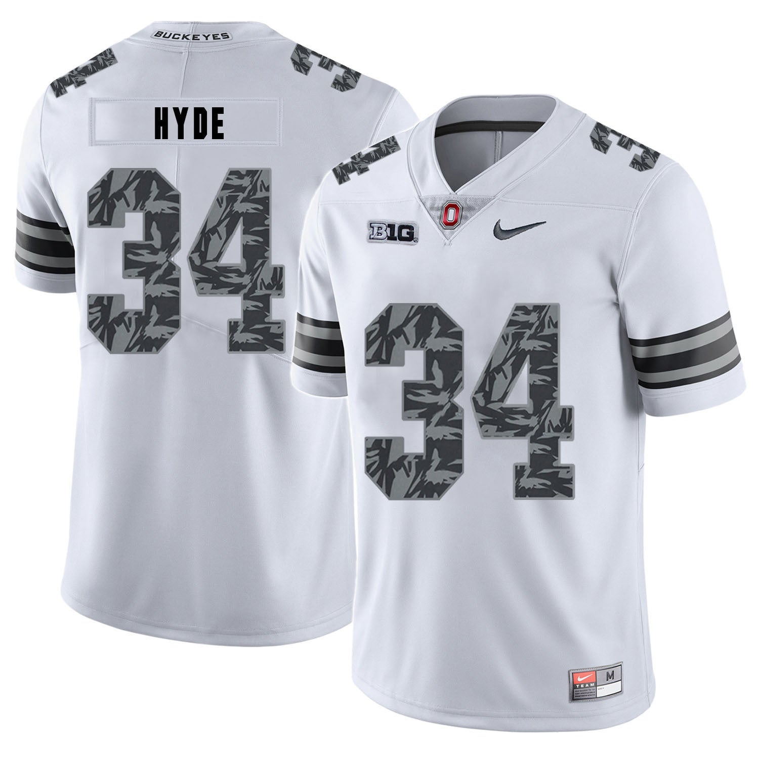Carlos Hyde 34 Pattern White
