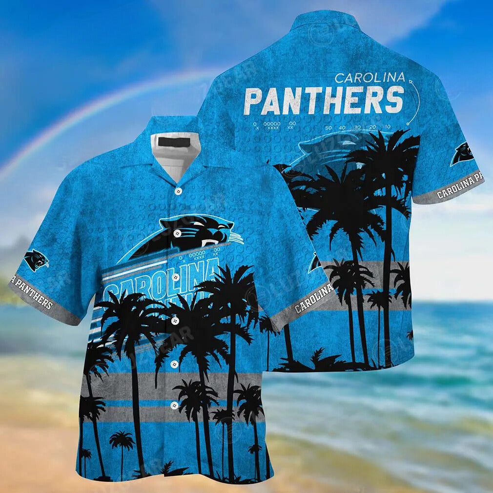 Carolina Panthers Hawaiian Shirt Tropical Gridiron Design 545483