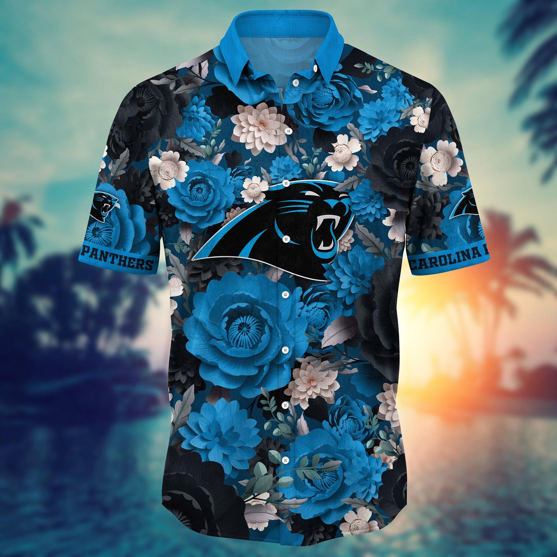 Carolina Panthers Hawaiian Shirt Wave Rider Victory 357731