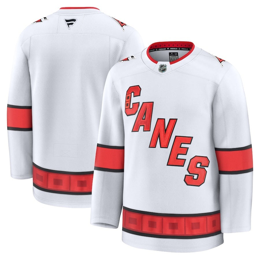 Carolina Hurricanes Fanatics Away Premium Jersey - White Style 2
