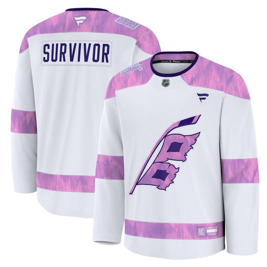 Carolina Hurricanes Fanatics Hockey Fights Cancer Practice Jersey - White