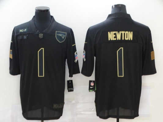 Carolina Panthers #1 Cam Newton 20 New Black Salute 510