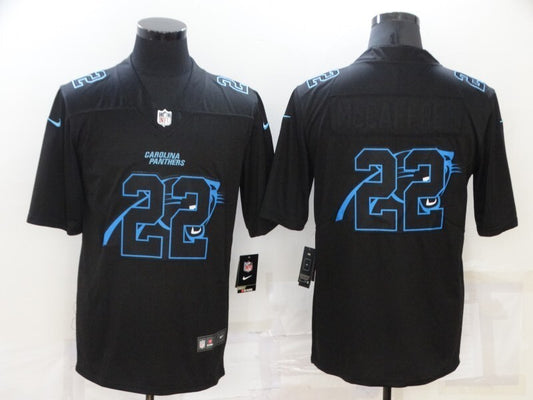 Carolina Panthers #22 Christian McCaffrey Black Shadow 852