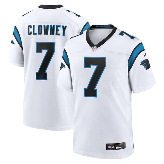Carolina Panthers #7 Jadeveon Clowney Game Jersey - White Style 2