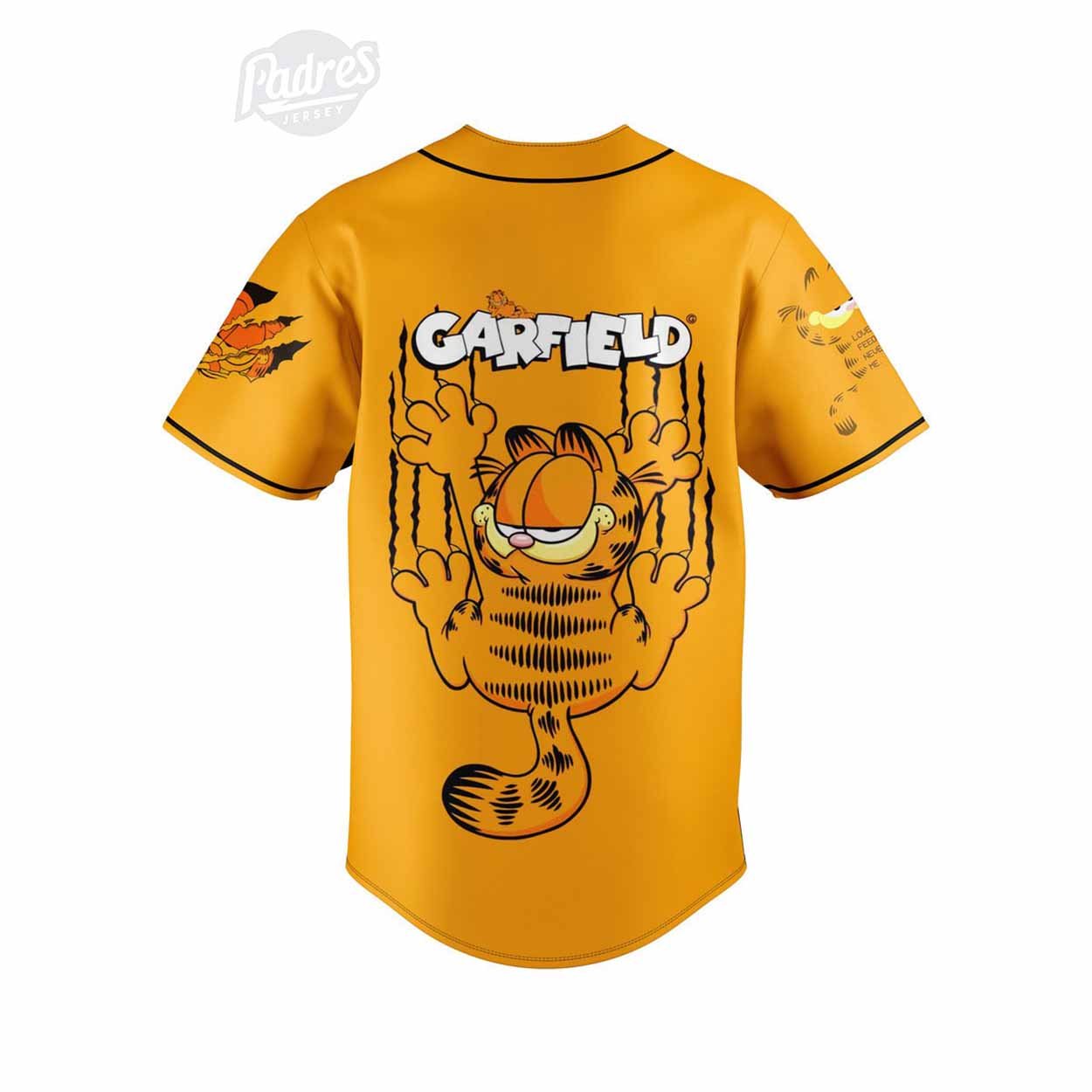 Cartoon Garfield Funny Art Baseball Jersey Style - Padres Jersey Oasis: Elevate Your Baseball Style Game