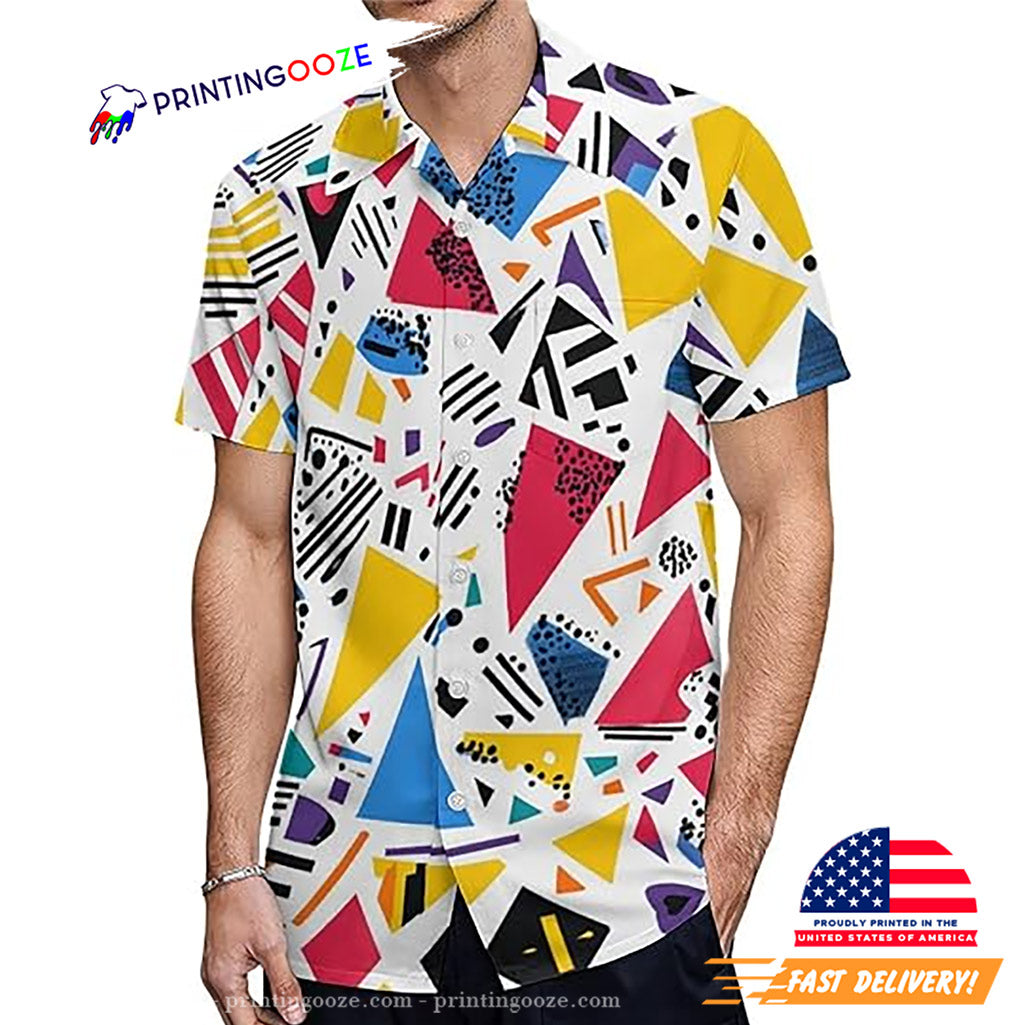 Casual Button Down Tropical Floral Summer Beach Hawaiian Shirt
