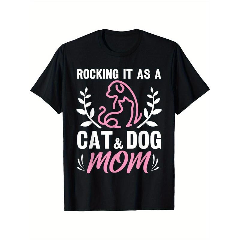 Cat And Dog Mom Fur Mama Mother's Day T-Shirt Made in USA Hoodie, Sweatshirt | InkThreadWorks.com