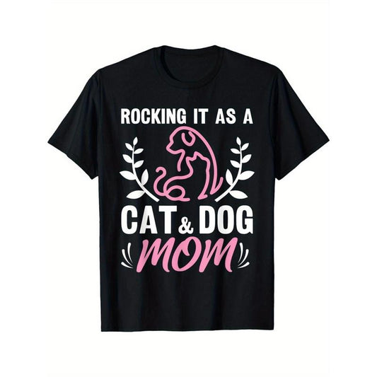Cat And Dog Mom Fur Mama Mother's Day T-Shirt Made in USA Hoodie, Sweatshirt | InkThreadWorks.com