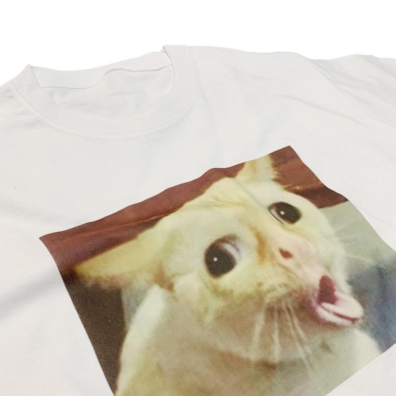 Cat Gagging Meme T-shirt Funny Kitty Feline Top Iconic Meme  sweater and hoodie Sweatshirt | InkThreadWorks.com