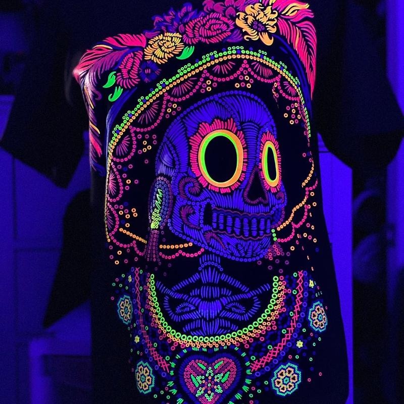 Catrina huichol t-shirt Cotton Black Womenswear Hoodie, Sweatshirt | InkThreadWorks.com