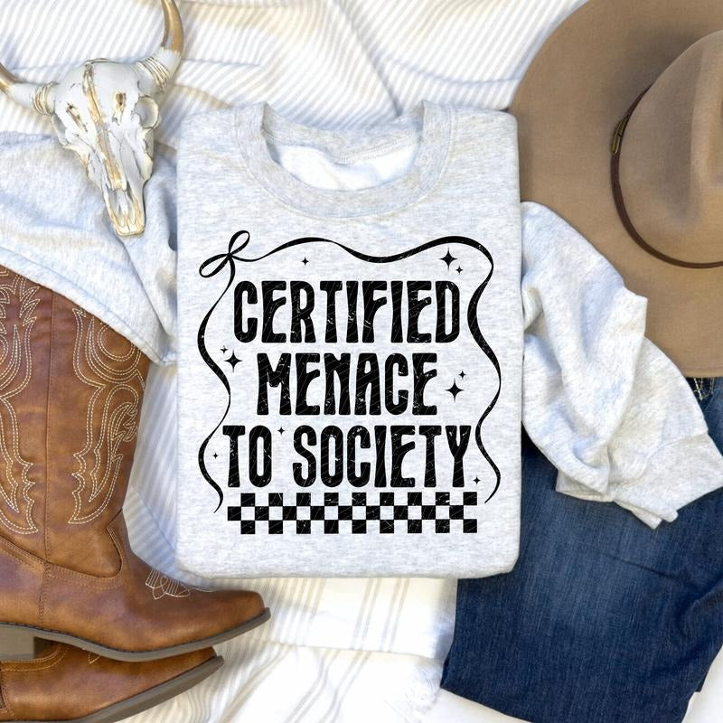 Certified Menace DTF Transfers - THIS IS NOT A SHIRT Hoodie, Sweatshirt | InkThreadWorks.com