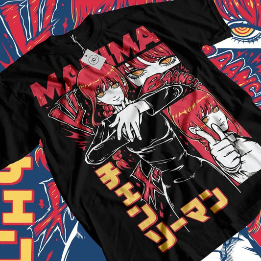 Chainsaw Man Anime T-shirt & Sweatshirt, Makima The Control Devil Graphic Tee, Anime Manga Lover Gifts Ball Cotton