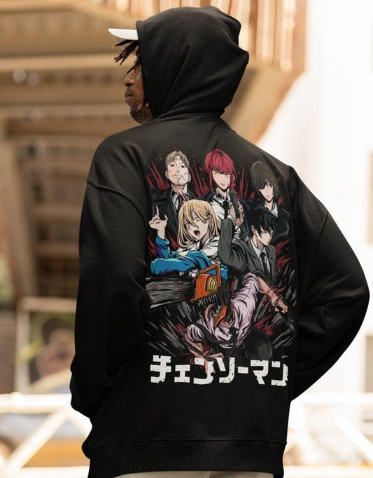 Chainsaw Man Denji and Makima Hoodie Men & Women Manga Hoodie Back,Pochita,Anime T-Shirts, Sweatshirt | InkThreadWorks.com
