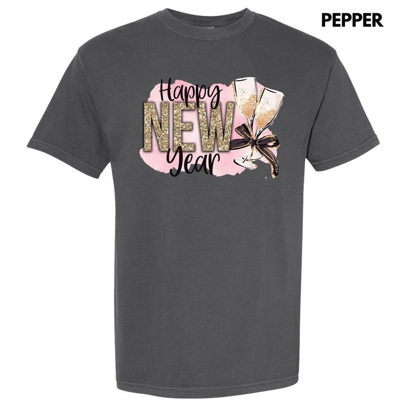 Champagne New Year Comfort Colors T-Shirt 'NLB' Hoodie, Sweatshirt | InkThreadWorks.com