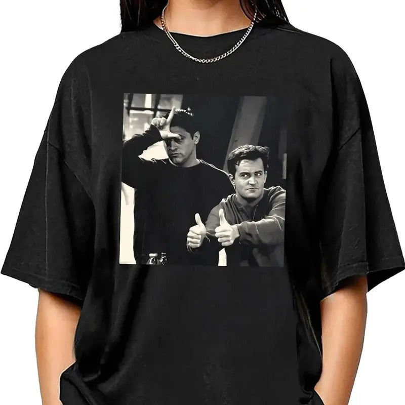 Chandler Bing T-Shirt, Friends Shirt, Funny Shirt, Black Cotton Shirt Top Womenswear Hoodie, Sweatshirt | InkThreadWorks.com