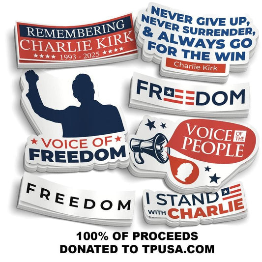 Charlie Kirk - We will be donating $7,000 to TP USA- Heavy Duty Water and UV Resistant 6mil Vinyl T-Shirts, Hoodie,...