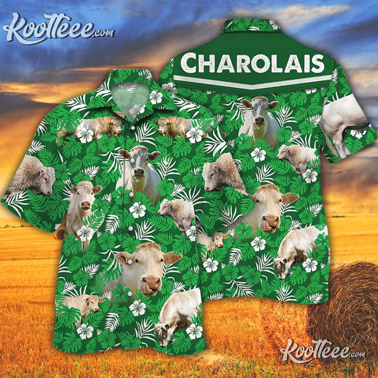 Charolais Cow Trendy For Men Women Hawaiian Shirts