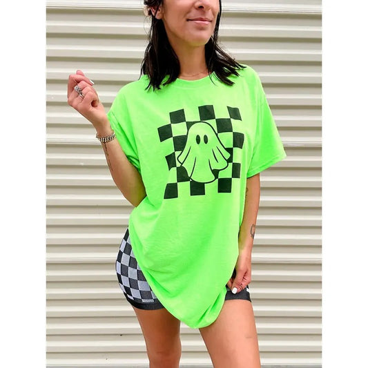 Checkered Ghost Graphic Tee