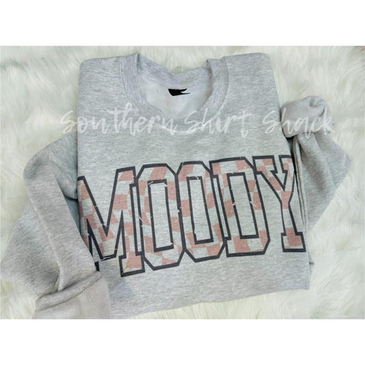 Checkered Moody Sweatshirt | Ash Gray T-Shirts, Hoodie | InkThreadWorks.com