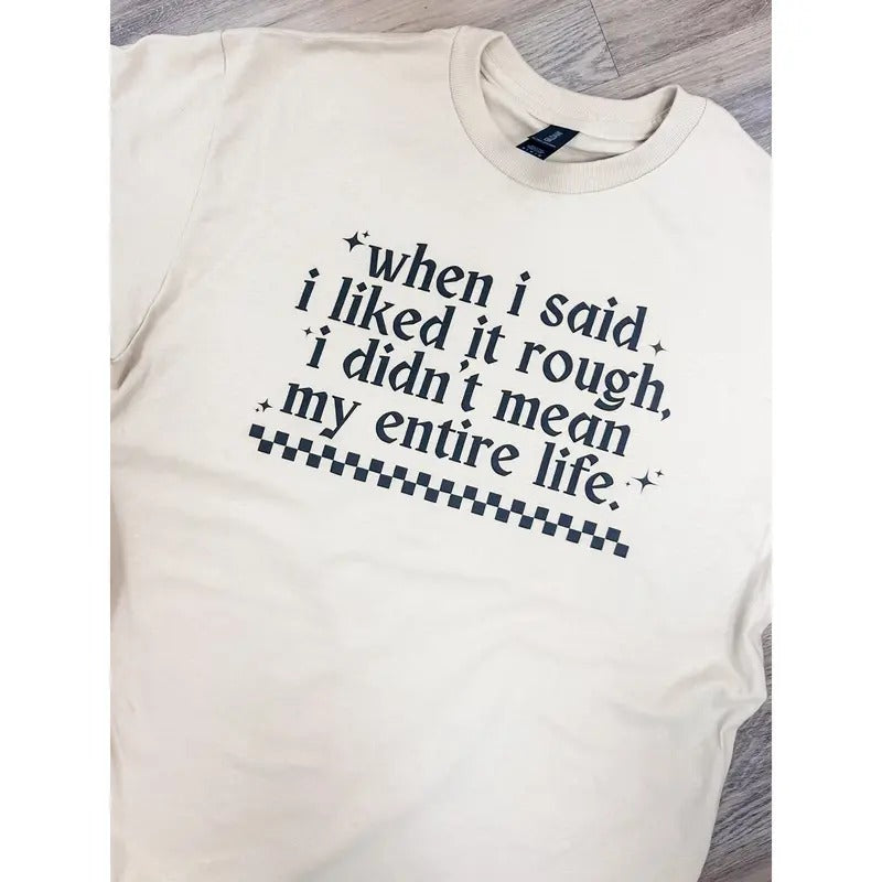 Checkered Rough Life Graphic Tee