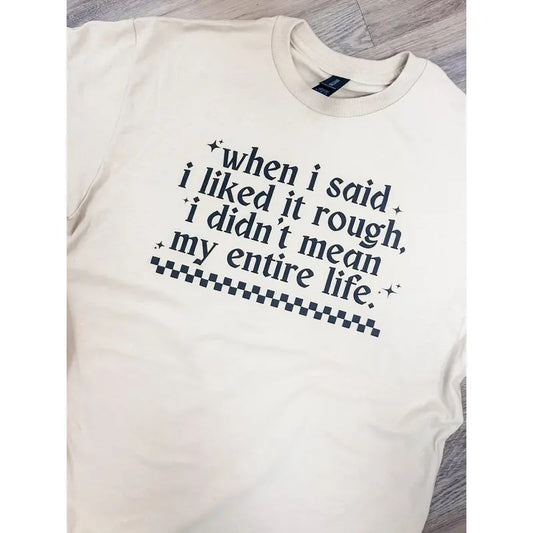 Checkered Rough Life Graphic Tee