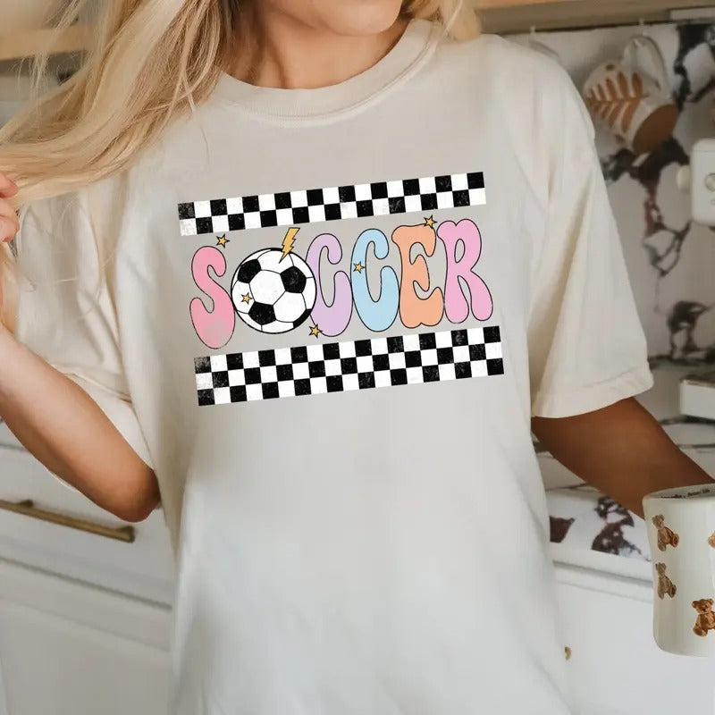 Checkered Soccer DTF Transfers - THIS IS NOT A SHIRT Hoodie, Sweatshirt | InkThreadWorks.com