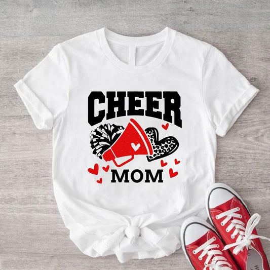 Cheer Mom Shirt, Cheerleader T-shirt, Sport Team Support Tee For Mama, Cheerleading Tee, Coach Mother Birthday Gift Tee....