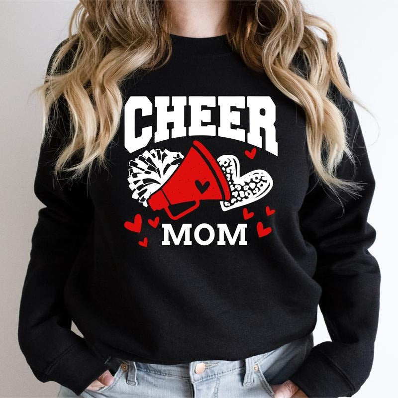 Cheer Mom Sweatshirt, Cheerleader Hoodie, Sport Team Support Sweater For Mama, Cheerleading Hoodie, Coach Mother Birthday...