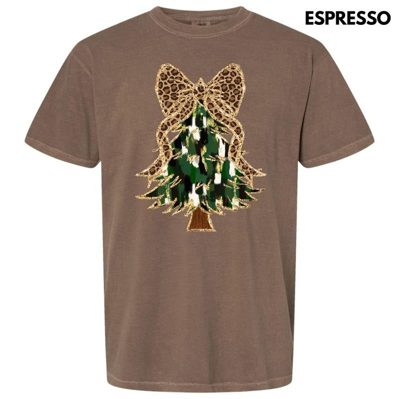 Cheetah Bow Brushstroke Tree Comfort Colors T-Shirt 'NLB' Hoodie, Sweatshirt | InkThreadWorks.com
