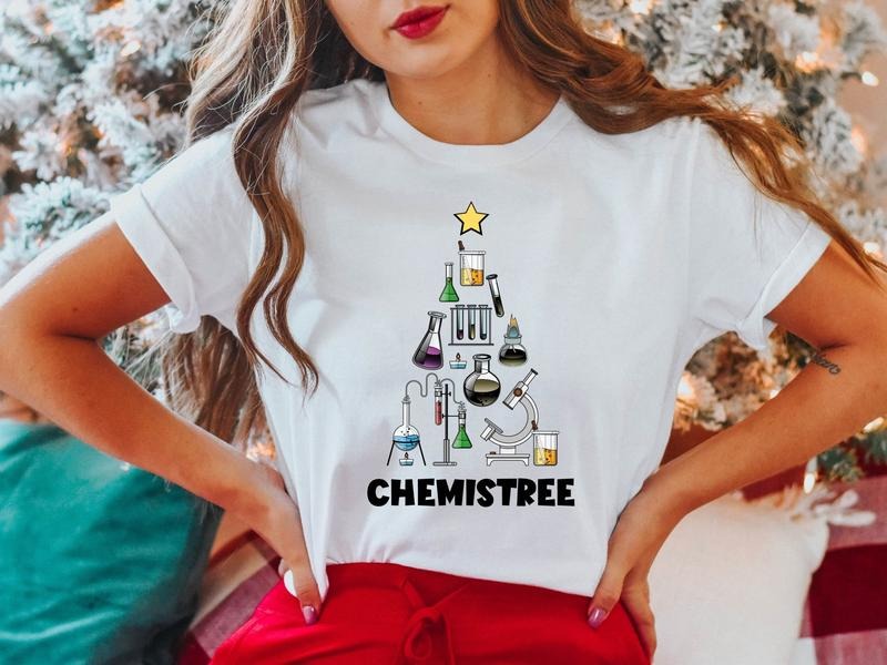 Chemistree Shirt, Chemistry Teacher Christmas T-Shirt, Chemical Teacher X-mas Party Tee, Science Student Holiday Gift...
