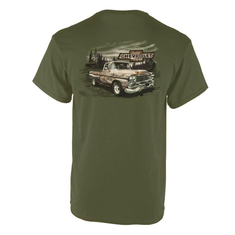 Chevrolet Camo Truck T-Shirt - Vintage Hot Rod Muscle Car Graphic Tee  for Car Enthusiasts Men's Cotton Tee - Old School Tee Gift - Tshirt, Top Menswear Streetwear Tropical Crewneck Shortsleeve Casual tee shirt cotton t-shirt y2k  outfits  men