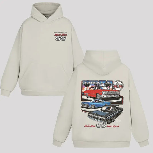 Chevrolet Impala SS Hoodie - Chevy Super Sport 409 1963 1964 1965 1966 T-Shirts, Sweatshirt | InkThreadWorks.com