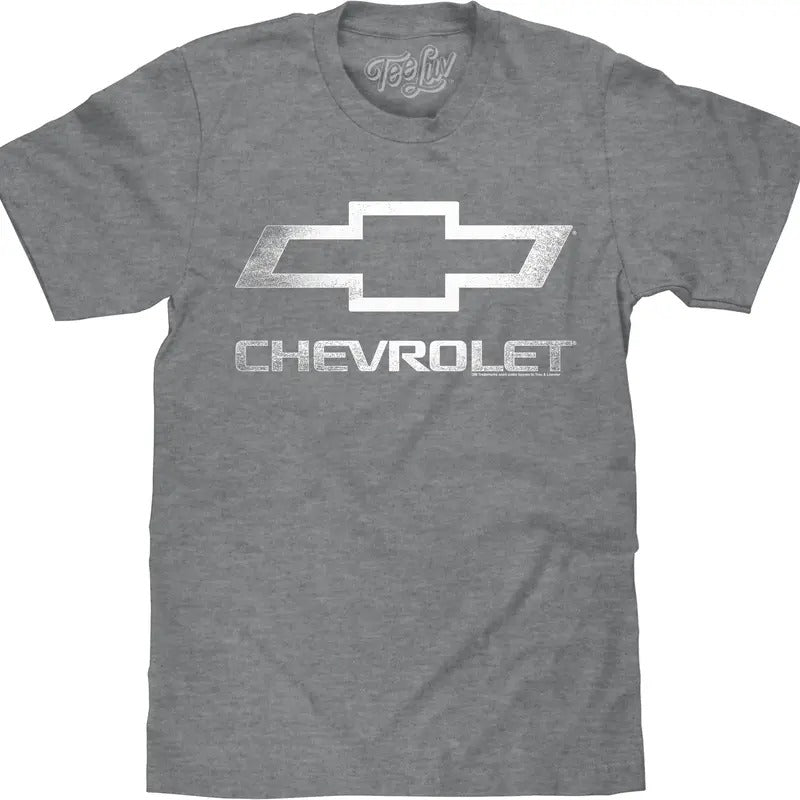 Chevrolet Logo Big and Tall T-Shirt - Gray Hoodie, Sweatshirt | InkThreadWorks.com