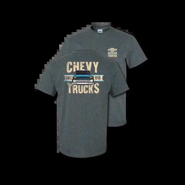 Chevy Trucks Since 1918 T-Shirt - Vintage Cotton Casual Crewneck Graphic Fan Tee