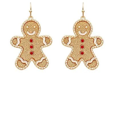 Chic Gingerbread Man Earrings T-Shirts, Hoodie, Sweatshirt | InkThreadWorks.com