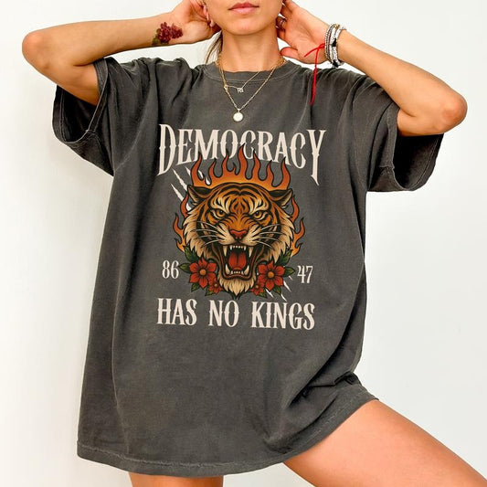 ChicCotton Democracy Has No Kings Comfort Colors Shirt, Retro 8647 T-shirt, Vintage Subtle FDT Graphic Tee, Activist Clothing, Sarcastic Outfits