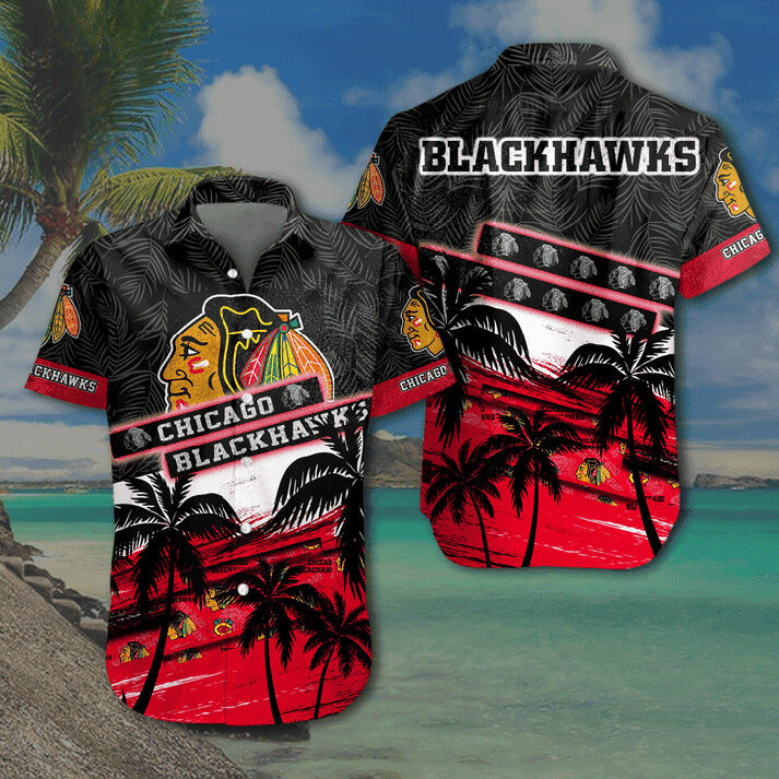 Chicago Blackhawks Hawaiian Shirt Tropical Paradise Design 830003