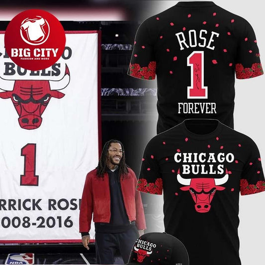 Chicago Bulls Derrick Rose 2008-2016 Tribute Night 2026 Two Sided Shirt