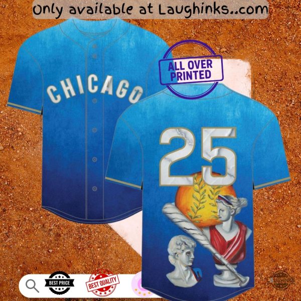 Chicago Cubs Greek Heritage Night 2025 Giveaway Baseball Jersey Shirt August 20
