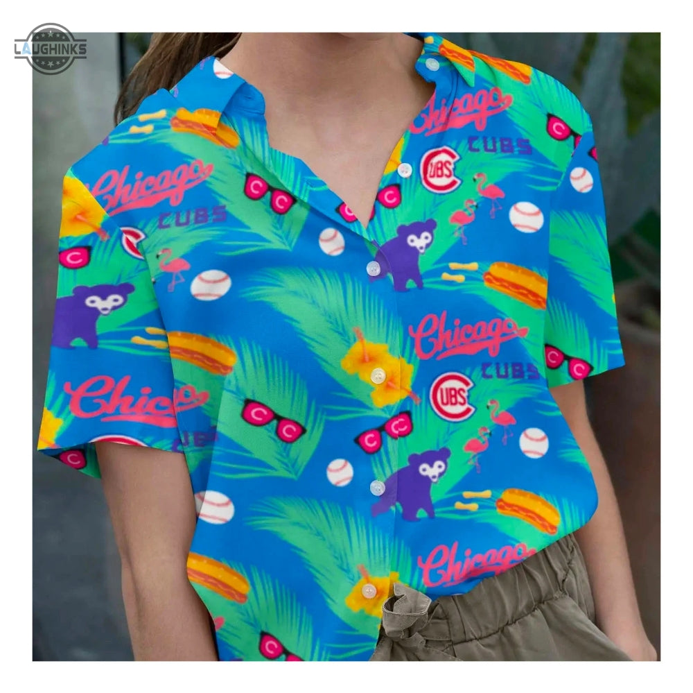 Chicago Cubs Hawaiian Shirt And Hawaiian Shorts Inspired By Chicago Cubs Hawaiian Shirt Giveaway 2023 Chicago Cubs Shirt Mlb Hawaiian Shirts