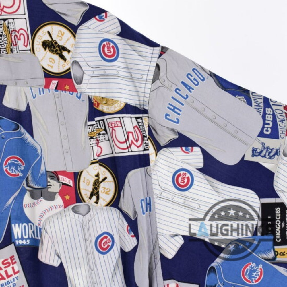 Chicago Cubs Hawaiian Shirt Cubbies Uniform Legacy Reyn Spooner Button Up Shirt Replica