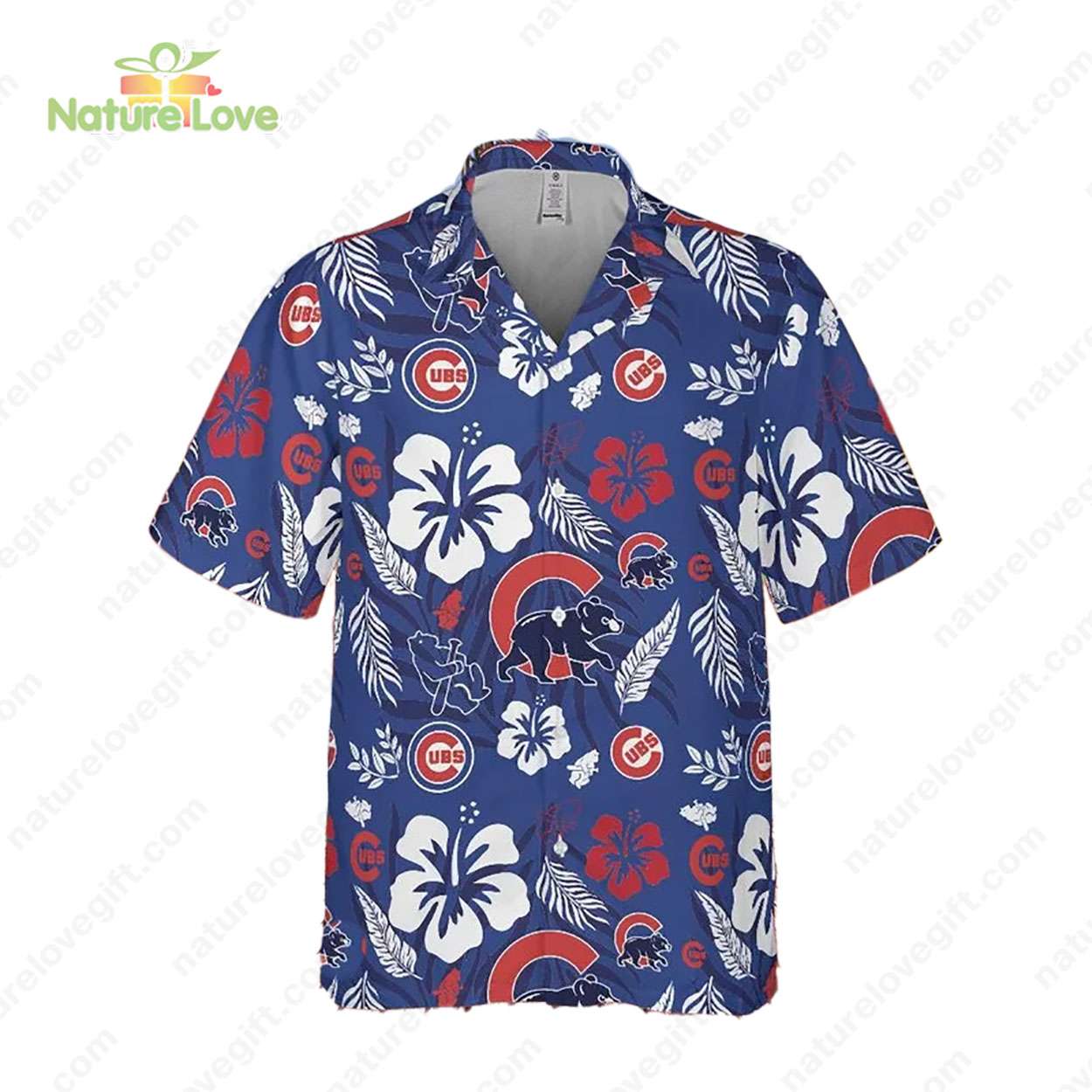 Chicago Cubs Hibiscus Tropical Floral MLB Hawaiian Shirt