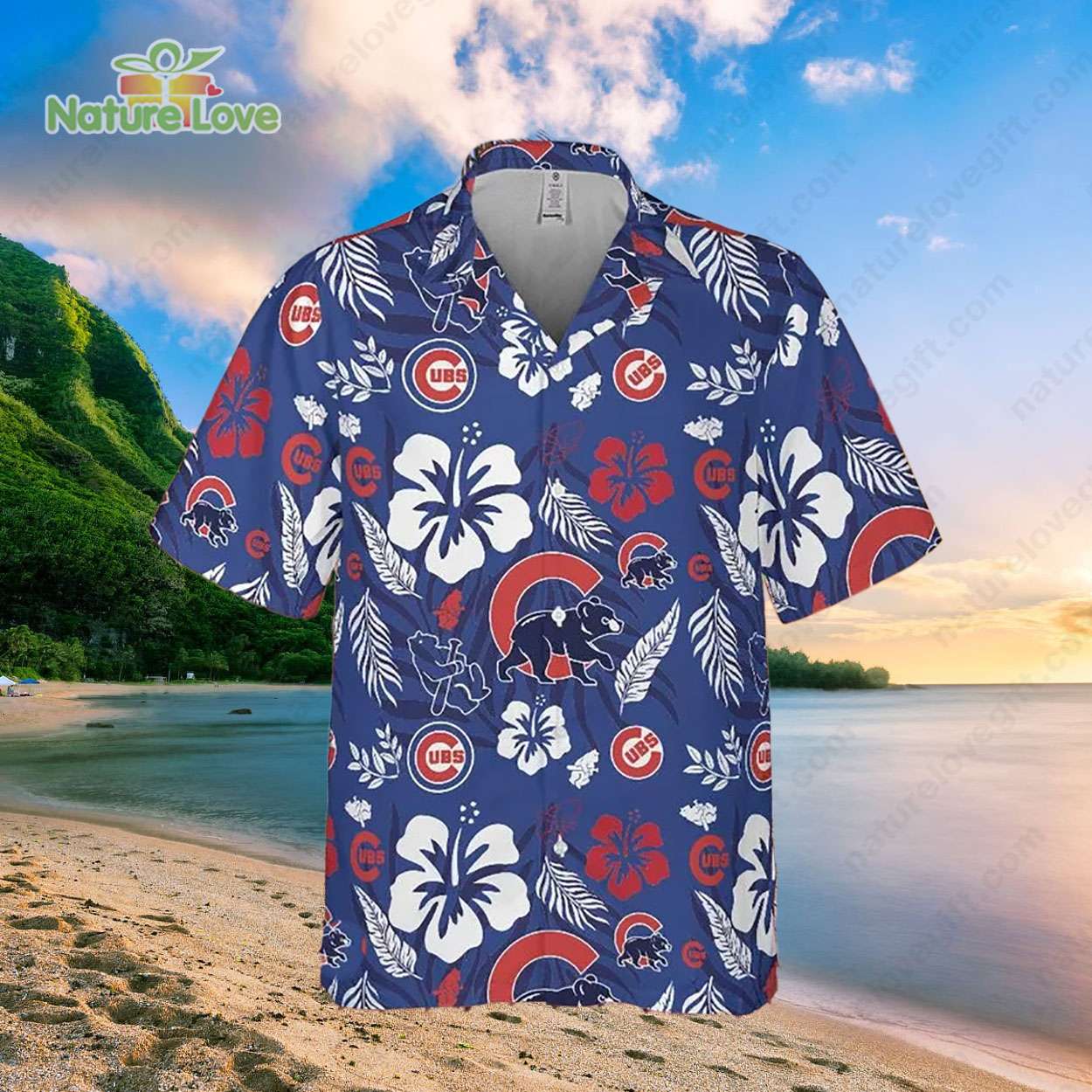 Chicago Cubs Hibiscus Tropical Floral MLB Hawaiian Shirt