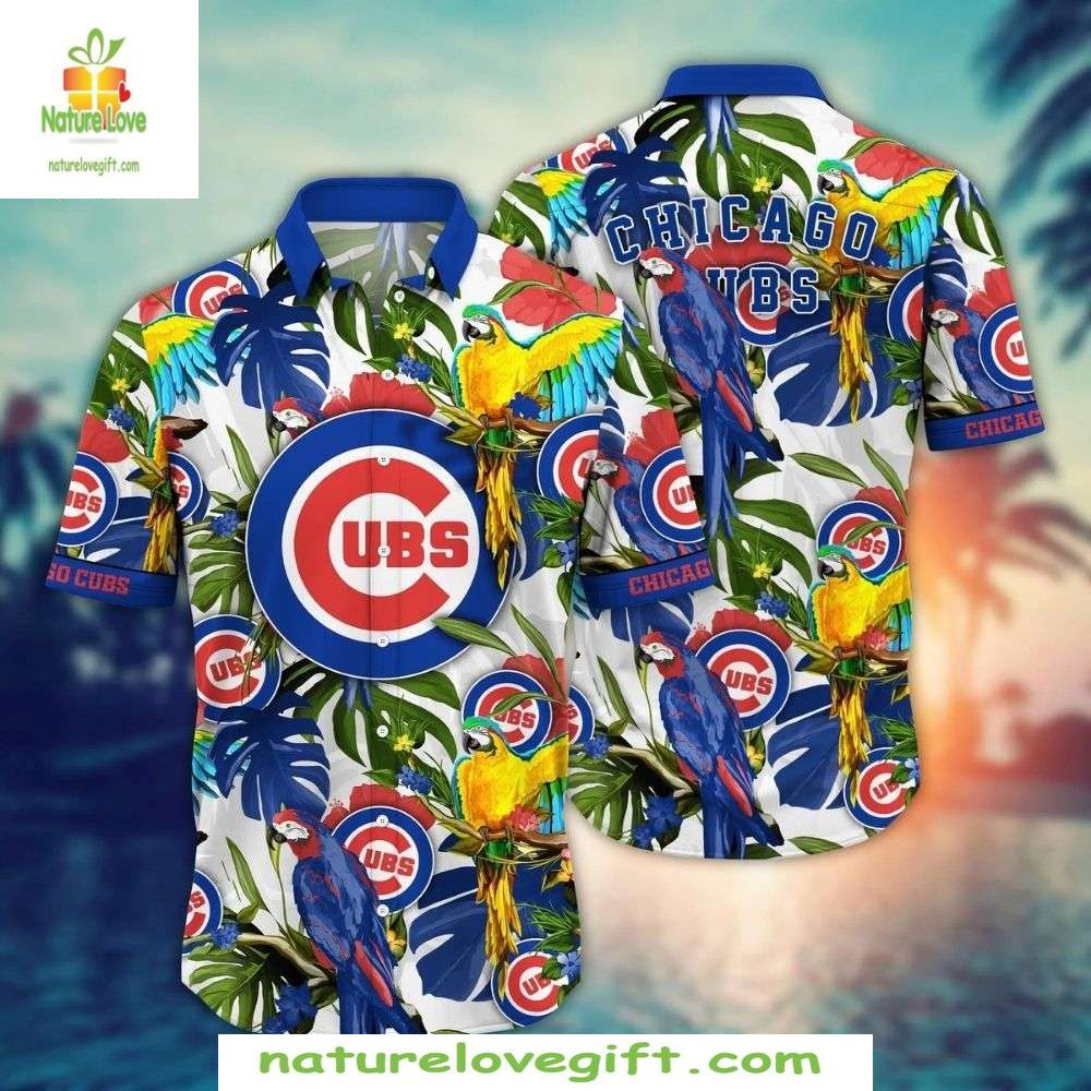 Chicago Cubs MLB Hawaiian Shirt Tropical Bird Baseball Apparel 3HRB48EB