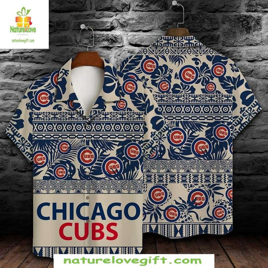 Chicago Cubs Hawaiian Shirt African Pattern Stylish Baseball Apparel