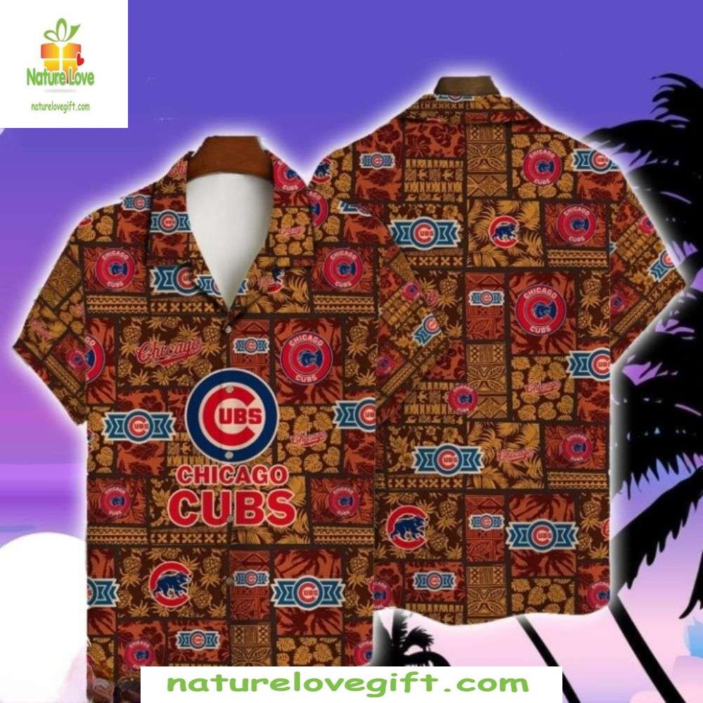 Chicago Cubs Hawaiian Shirt MLB Tribal Tribute Baseball Apparel