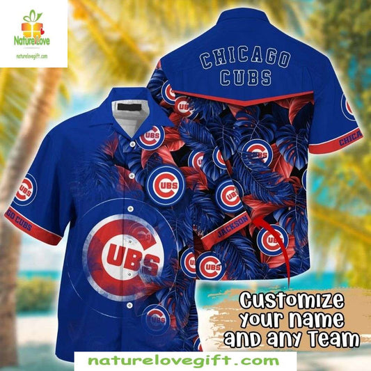 Chicago Cubs MLB Hawaiian Shirt Custom Name Tropical Baseball Apparel