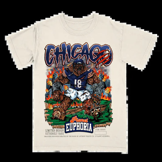 Chicago Football Tee - Gift For Fan - Men's Casual T-shirt - Menswear Hoodie, Sweatshirt | InkThreadWorks.com