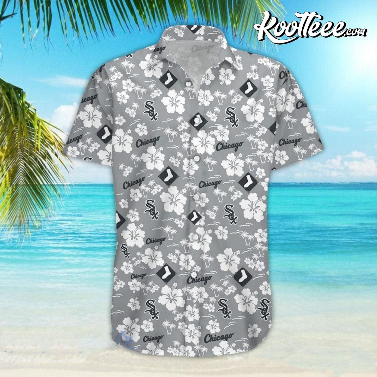 Chicago White Sox Baseball Hibiscus Flower Aloha Hawaiian Shirt